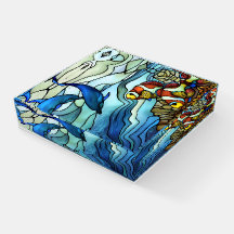 Art Nouveau Peixe-Palha e Golfinhos Escondidos Vid