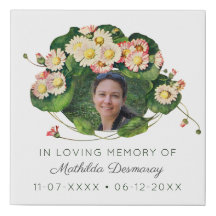 Art Nouveau Personalizável Daisies Em Memória Ador