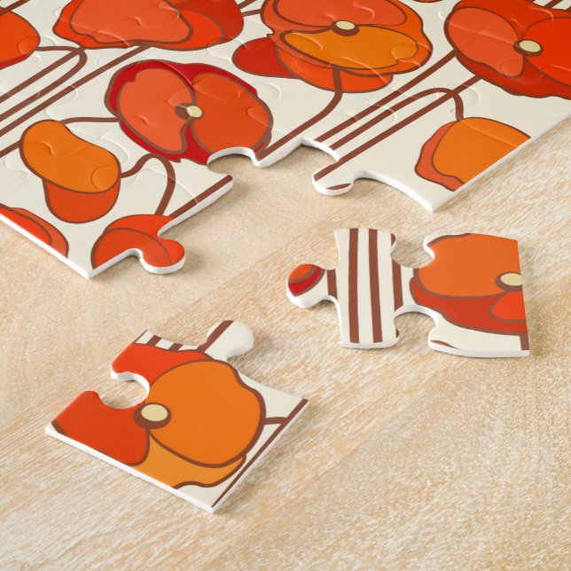 Art Nouveau Poppies Jigsee Quebra-cabeça (Lateral)