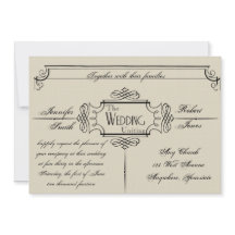 Art Nouveau Posh Wedh Convite