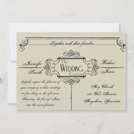 Art Nouveau Posh Wedh Convite