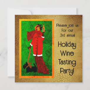 Art Nouveau Retro Holiday Anjo Convite