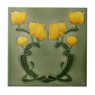 Art Nouveau Richards Tulipas Amarelas na Repro Ver