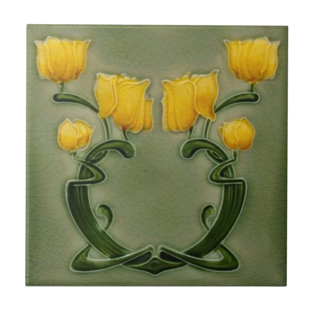 Art Nouveau Richards Tulipas Amarelas na Repro Ver (Frente)