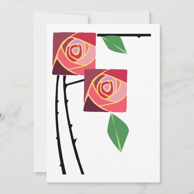 Art Nouveau rosas e espinhos (Frente)