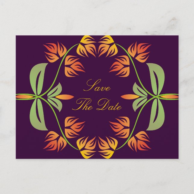 Art Nouveau Salvar Cartões Postais De Data (Frente)