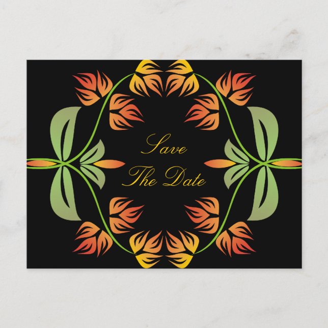 Art Nouveau Salvar Cartões Postais De Data (Frente)