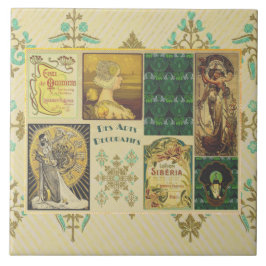 Art Nouveau Senhoras Azulejo Cerâmico