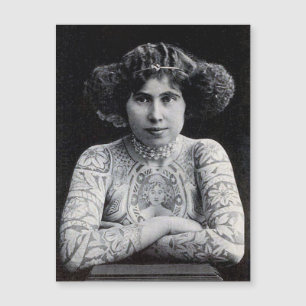 Art Nouveau Tatuado Mulheres magnéticas Cartão-p