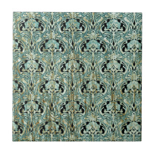 Art nouveau, teal,ouro,padrão,belle époque,chic,