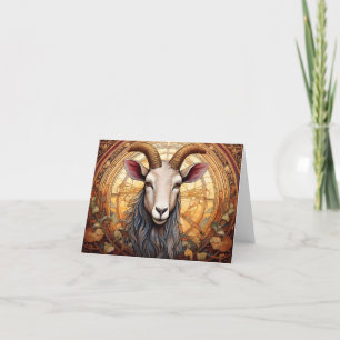 Art Nouveau Vazio Goat - Cartões Saudáveis