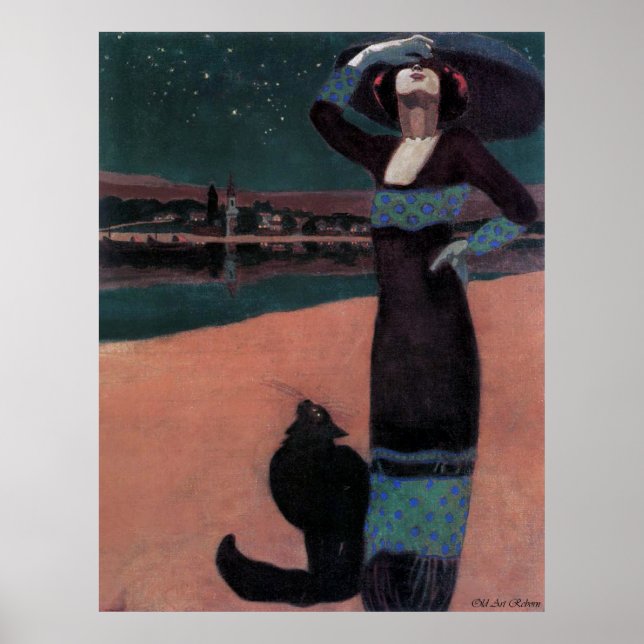 Art Nouveau Vintage Advertisement Poster (Frente)