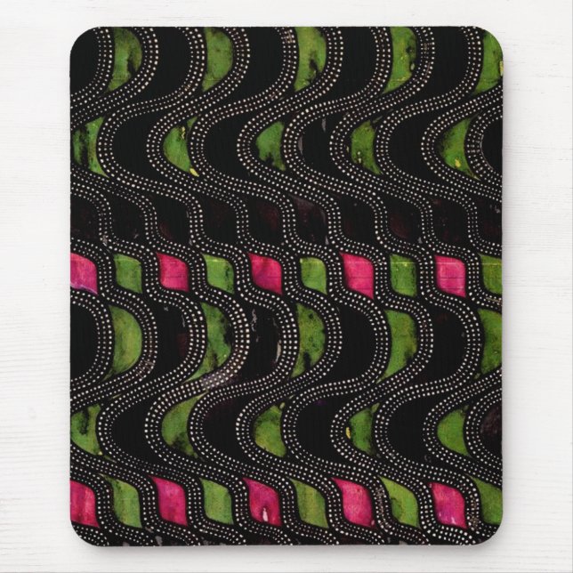 Art Nouveau Wave Pattern - Mousepad (Frente)