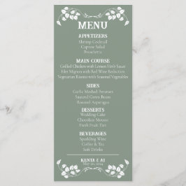 Art Nouveau Wedding Flat Menu