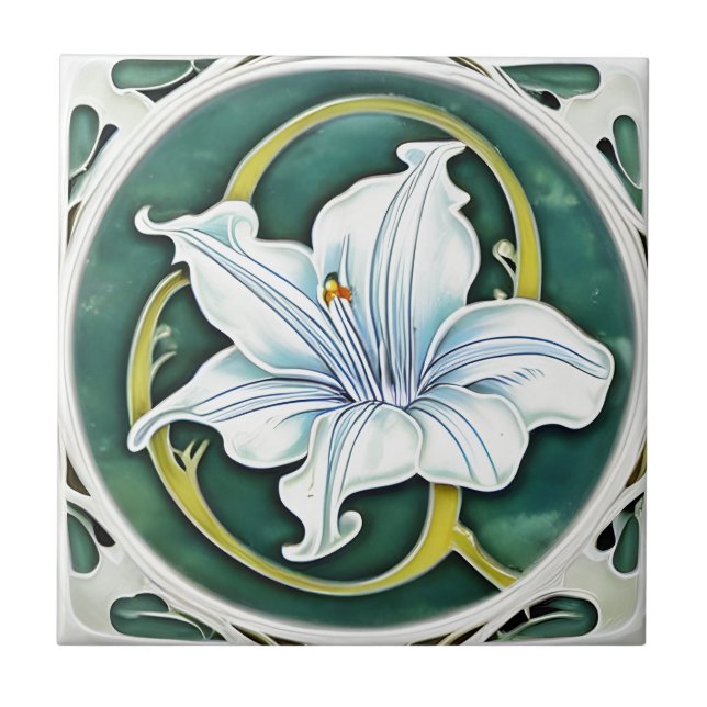 Art Nouveau White Lily (Frente)