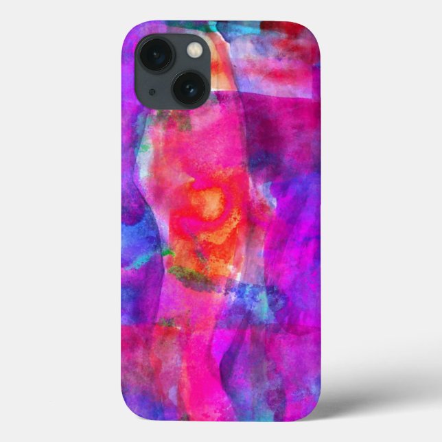 Art pink, blue, red texture background (Verso)