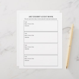 Art Show Exhibir Páginas do Livro de Convidados