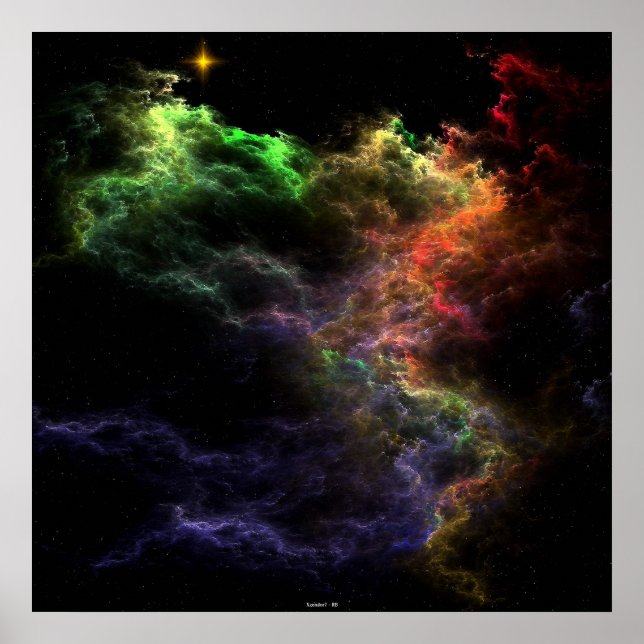 Art Stucco Nebula Cluster Poster (Frente)