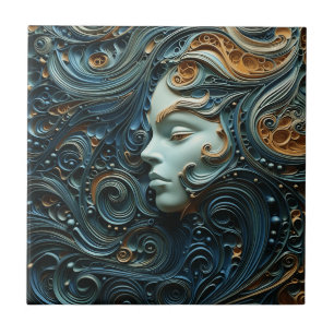 Arte 3D da Mulher Moonlit