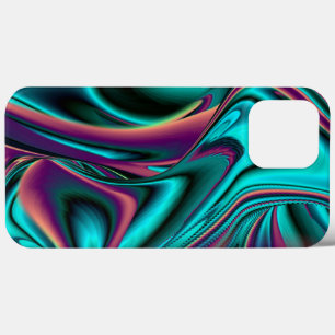 Arte 3D Metálica Futurística Abstrato