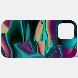 Arte 3D Metálica Futurística Abstrato