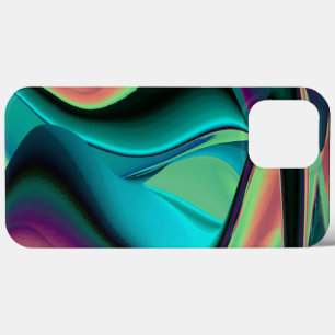 Arte 3D Metálica Futurística Abstrato