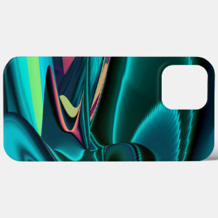 Arte 3D Metálica Futurística Abstrato