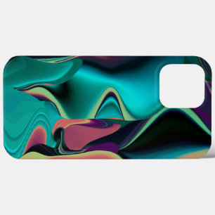Arte 3D Metálica Futurística Abstrato