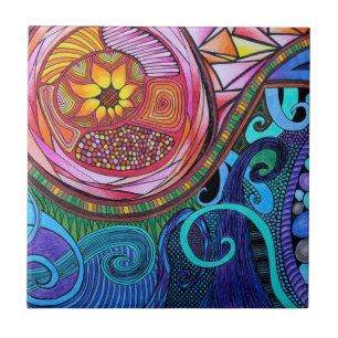 Arte abstracta colorida moderna