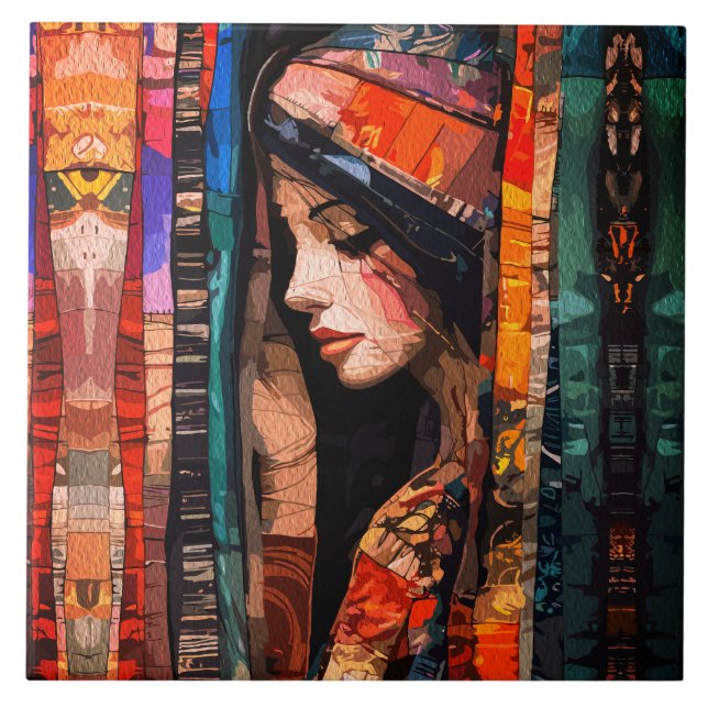Arte Abstrata Boêmia com Texturas Etéreas (Frente)