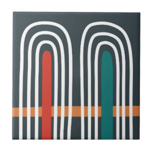 Arte abstrata boho arco-íris design
