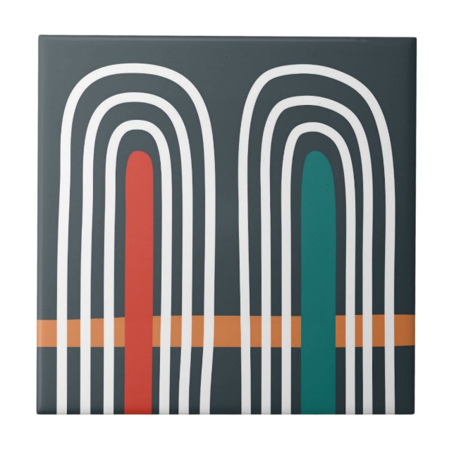 Arte abstrata boho arco-íris design (Frente)