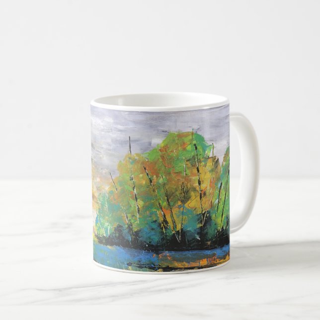 Arte abstrata Caneca de café (Frente Esquerda)