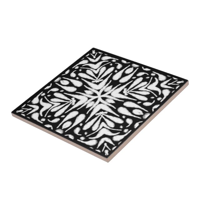 Arte Abstrata Cinza Branco Preto Fuzzy Bottlebrush (Lateral)