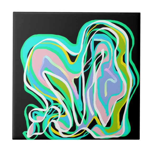 Arte abstrata colorida ocupada (Frente)