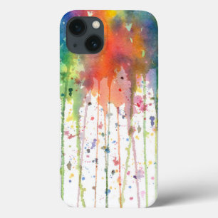 Arte Abstrata de Aquarela Gotejante