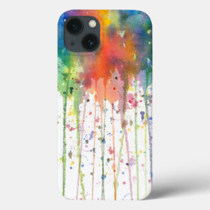 Arte Abstrata de Aquarela Gotejante