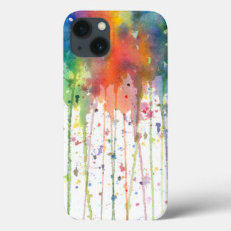 Arte Abstrata de Aquarela Gotejante
