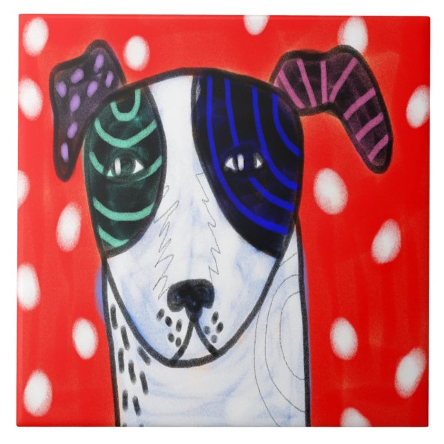 Arte Abstrata de Cachorrinho Fofo (Frente)