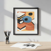 Arte Abstrata de Doces (sem moldura) Poster