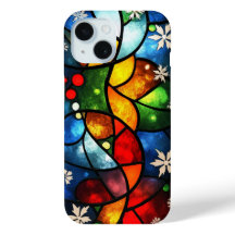 Arte Abstrata de Férias de Inverno com Vidro Color