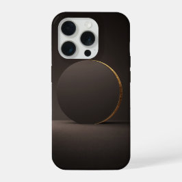 Arte Abstrata de Luxo com Círculo Dourado Minimali