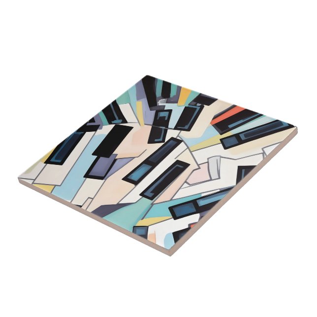 Arte abstrata de teclas de piano (Lateral)
