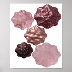 ARTE ABSTRATA em Impressão de Arte Prata Ousada
