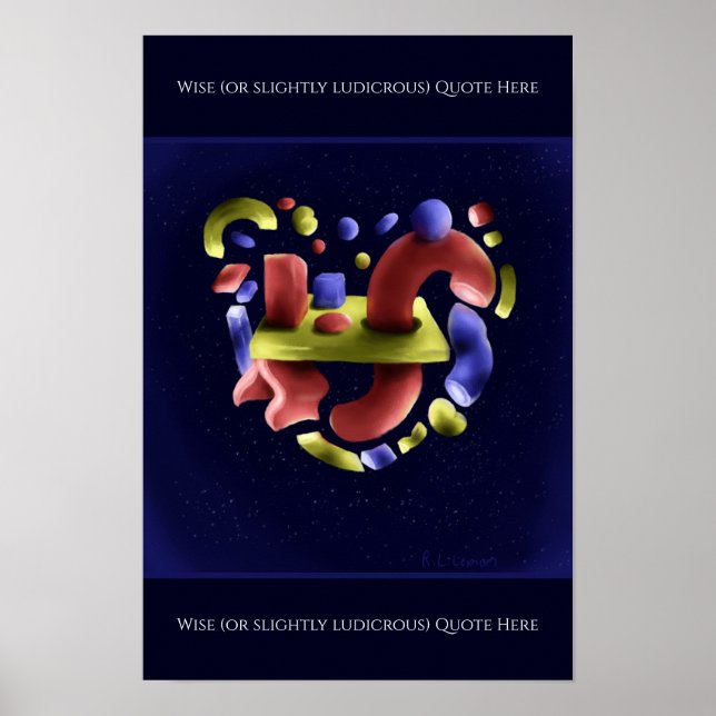 Arte Abstrata em Impressão, Valor de Poster em Pap (Frente)