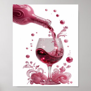 ARTE ABSTRATA em Prata com Estilo Impressão de Art