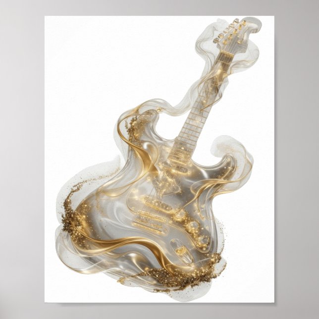 Arte abstrata em prata IMPRESSÃO DE MODA (Frente)