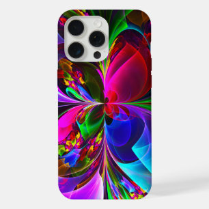 Arte abstrata floral moderna padrão vermelho azul 