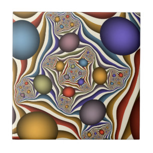 Arte abstrata fractal moderna colorida voadora
