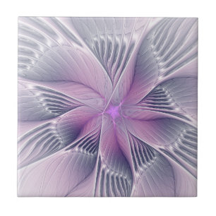 Arte abstrata fractal moderna de flor rosa bonita